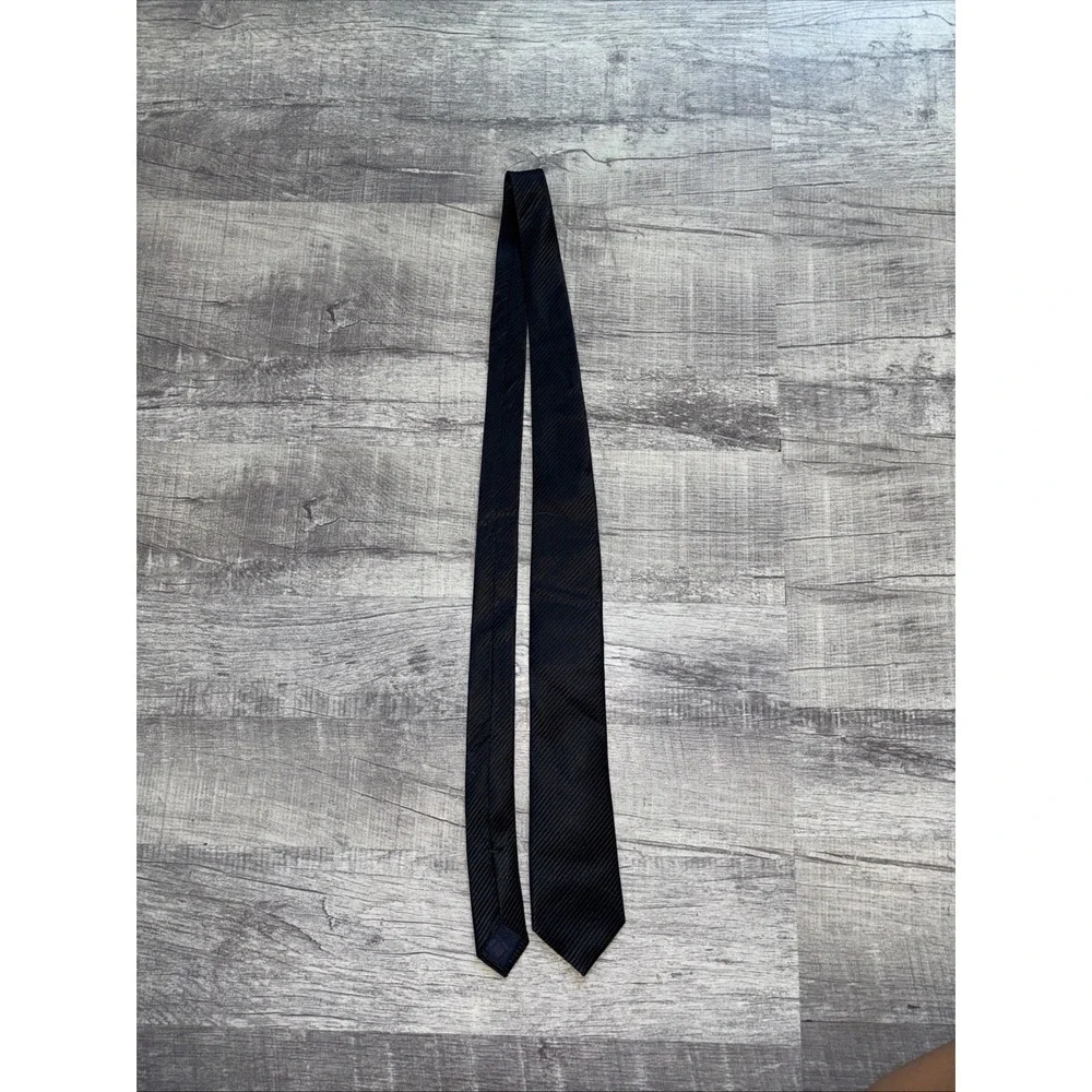 Broletto Black Diagonal Jacquard Silk Tie